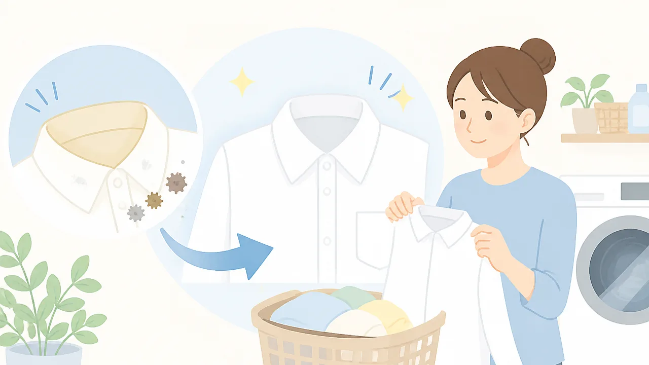 襟の黄ばみは時間がたつと落ちない?原因と自宅できれいにする方法